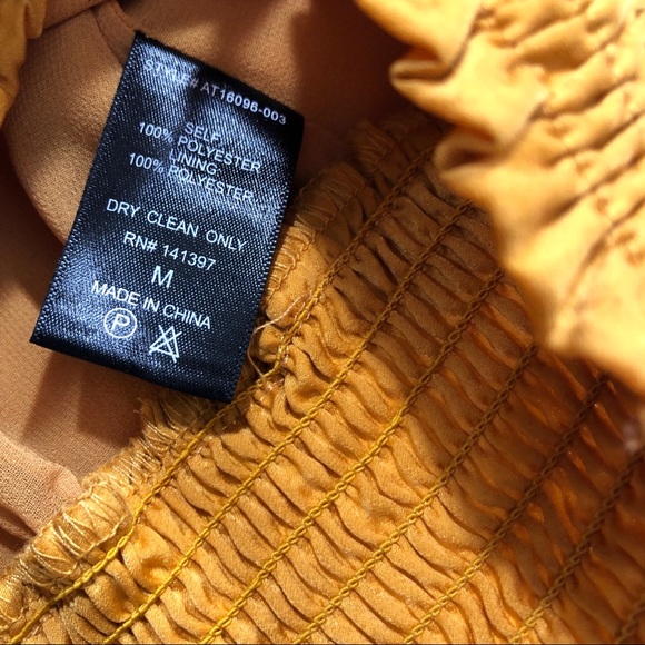 Astr The Label Satin Smocked Keyhole Back Blouse - Picture 8 of 8